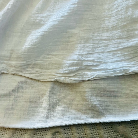 Roolee SALT Women’s Small Embroidered Boho Dress White Puff Sleeve - Picture 10 of 11